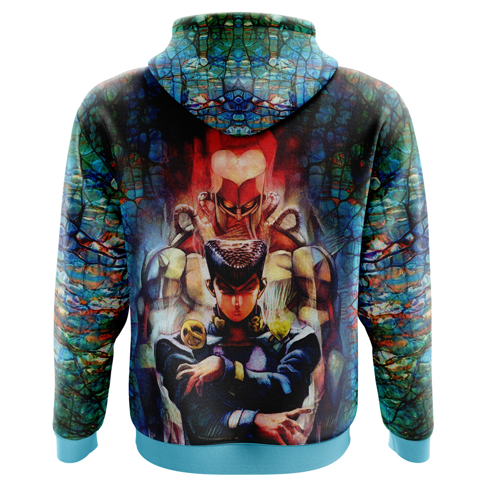 Buildercar - Trippy Josuke Shining Diamond Jojo’s Bizarre Adventure Hoodie - Image 3