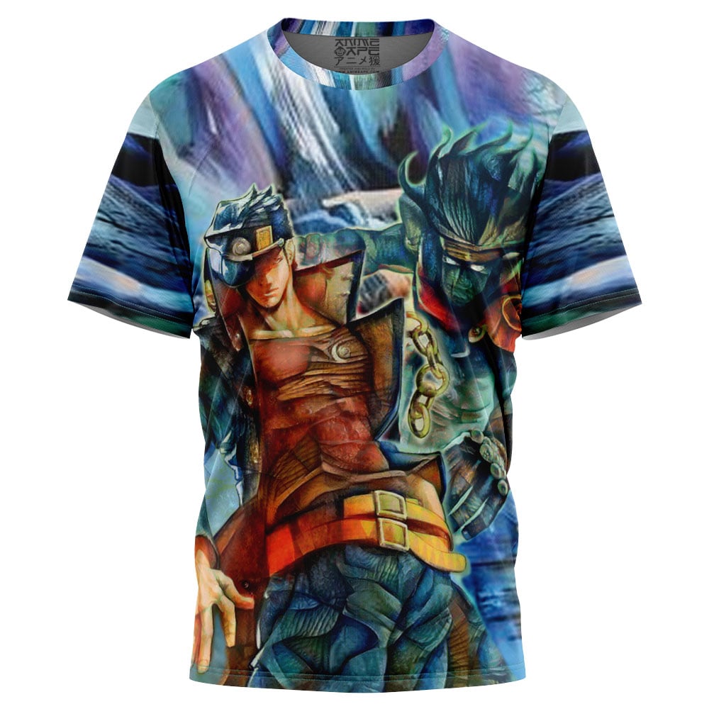 Buildercar - Trippy Jotaro Kujo Star Platinum Jojo’s Bizarre Adventure T-Shirt