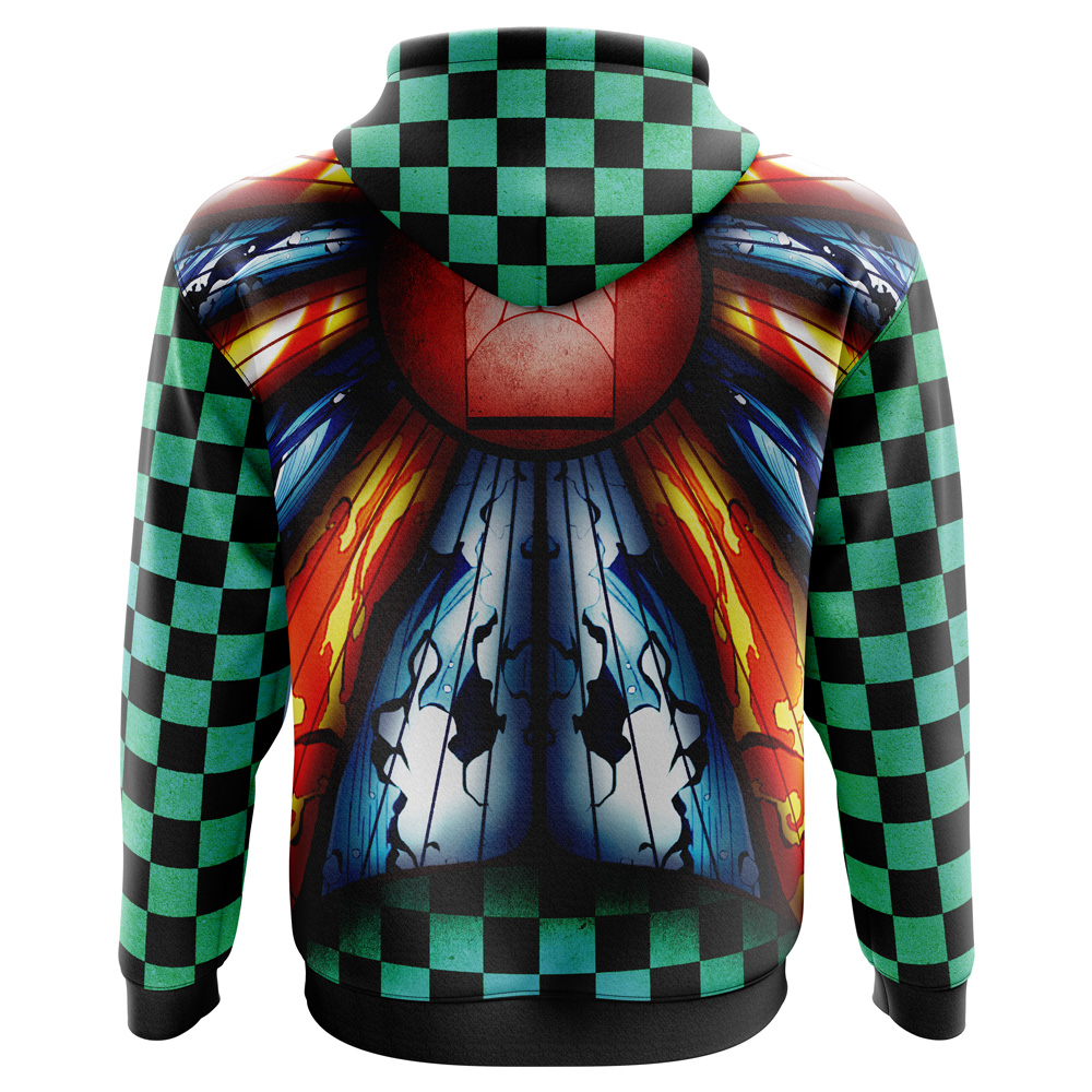 Buildercar - Trippy Kamado Tanjiro Demon Slayer Hoodie - Image 2