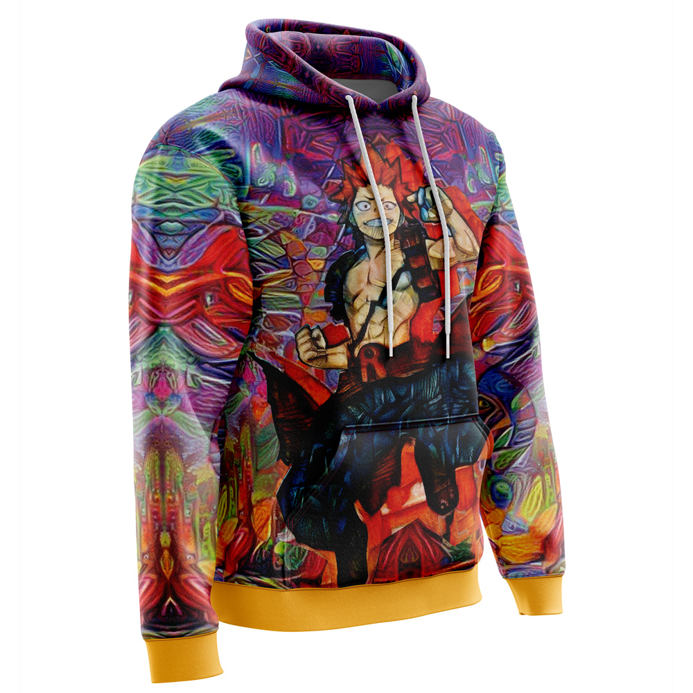 Buildercar - Trippy Kirishima Red Riot My Hero Academia Hoodie - Image 2