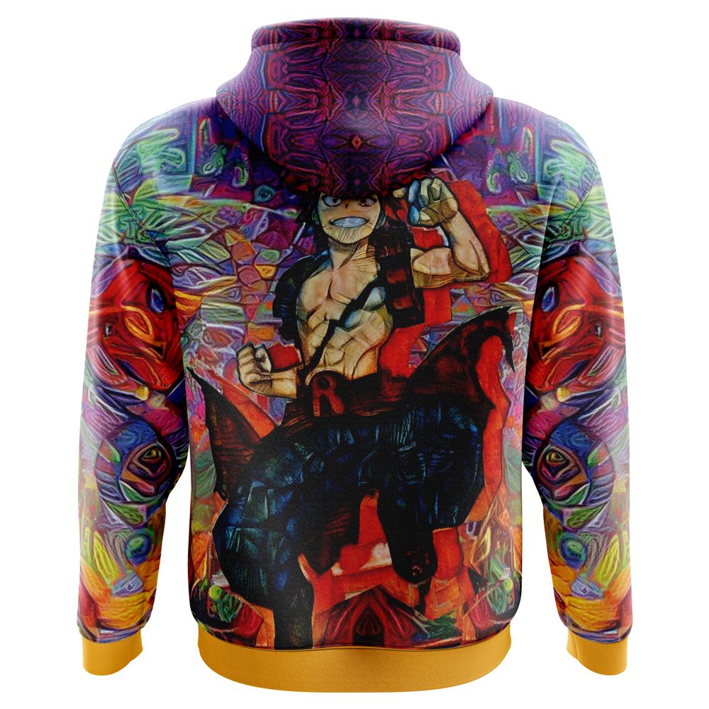 Buildercar - Trippy Kirishima Red Riot My Hero Academia Hoodie - Image 3
