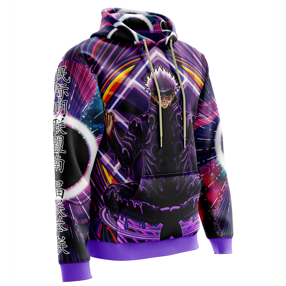 Buildercar - Trippy Meditating Gojo Satoru Jujutsu Kaisen Hoodie - Image 2