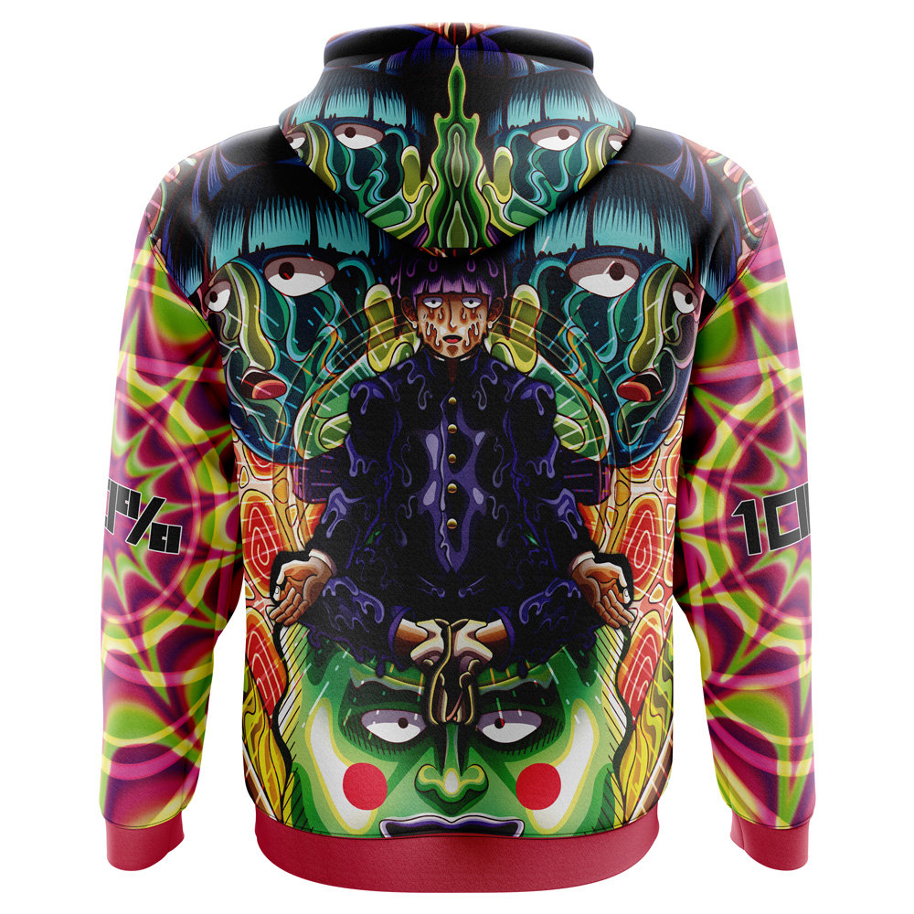 Buildercar - Trippy Meditating Shigeo Kageyama Mob Psycho 100 Hoodie - Image 4