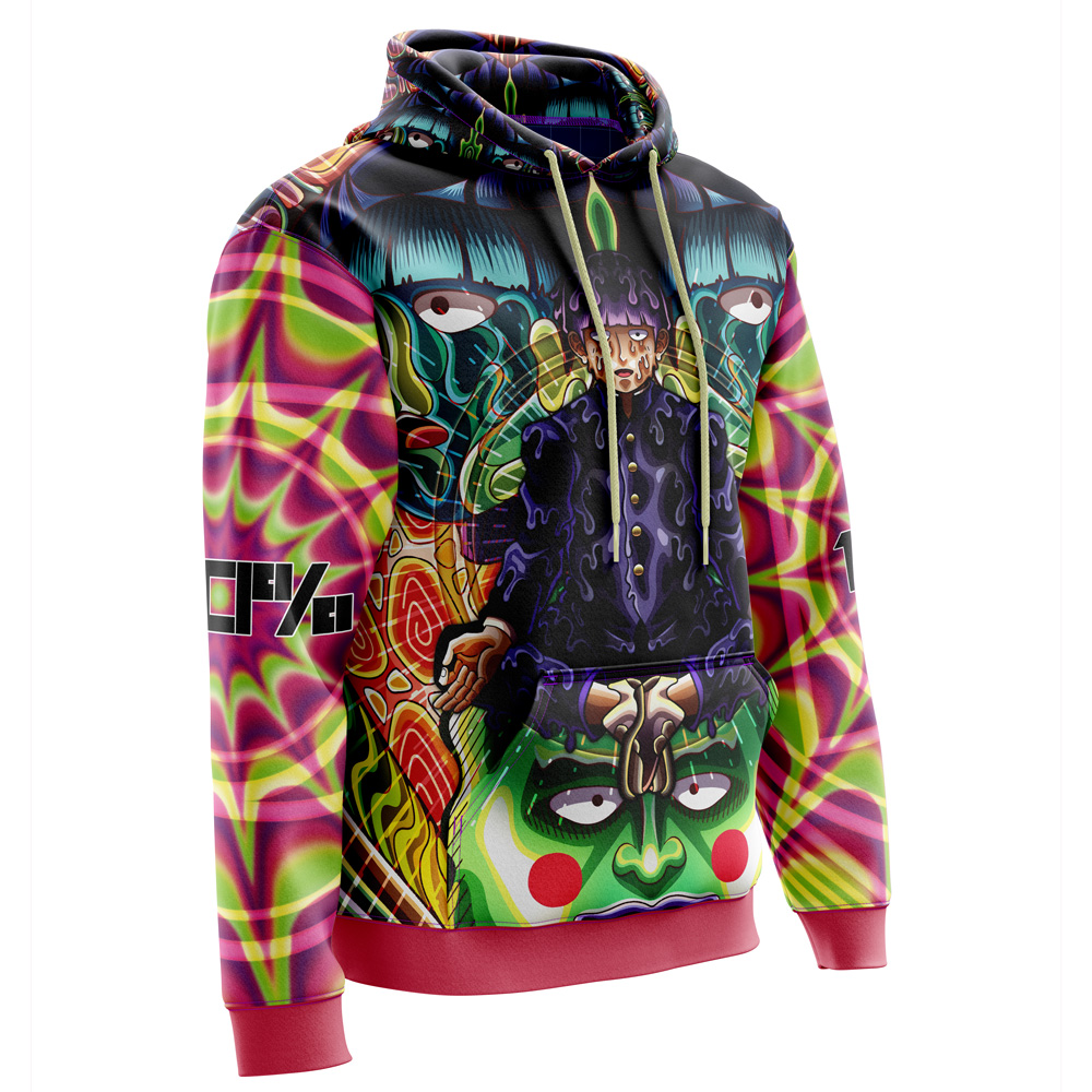Buildercar - Trippy Meditating Shigeo Kageyama Mob Psycho 100 Hoodie - Image 2