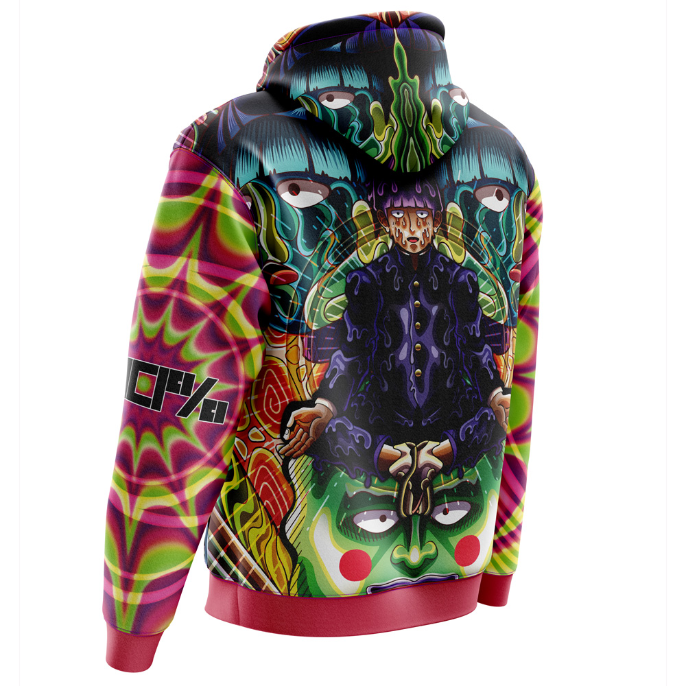 Buildercar - Trippy Meditating Shigeo Kageyama Mob Psycho 100 Hoodie - Image 3
