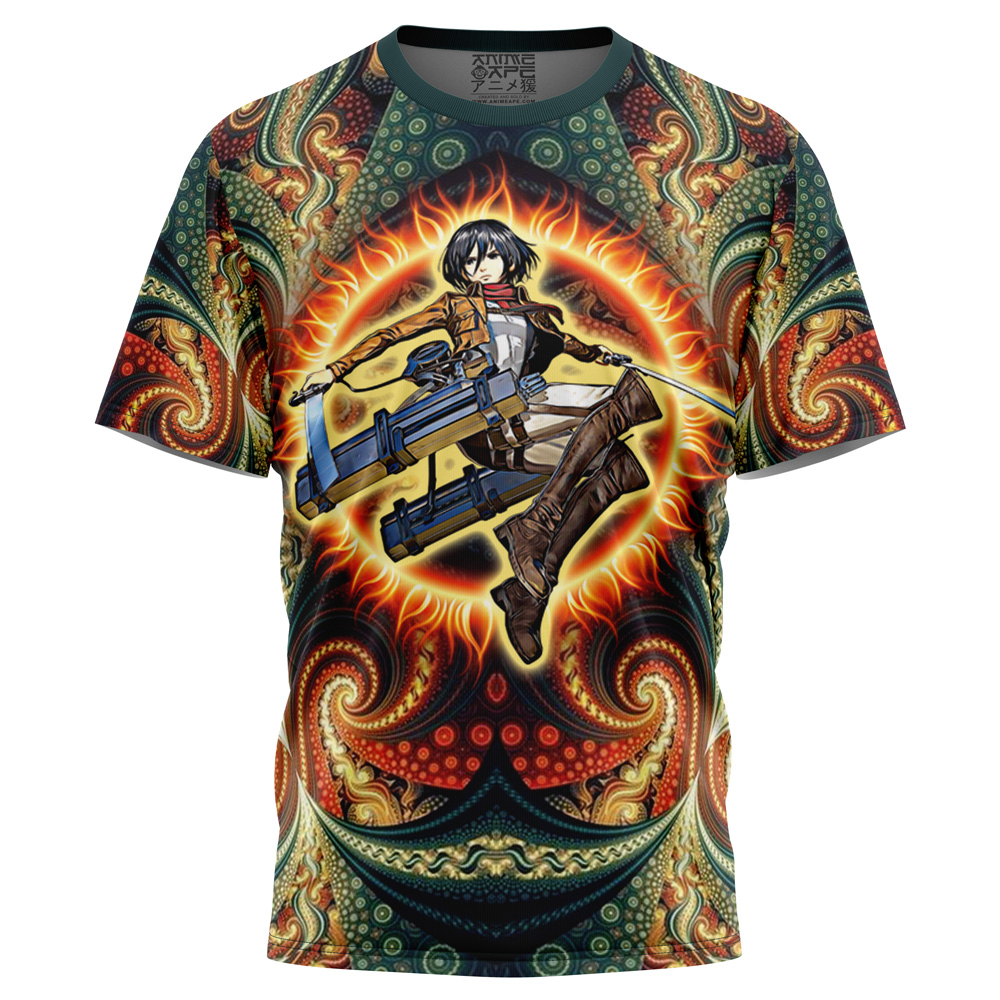 Buildercar - Trippy Mikasa Ackerman Attack on Titan T-Shirt