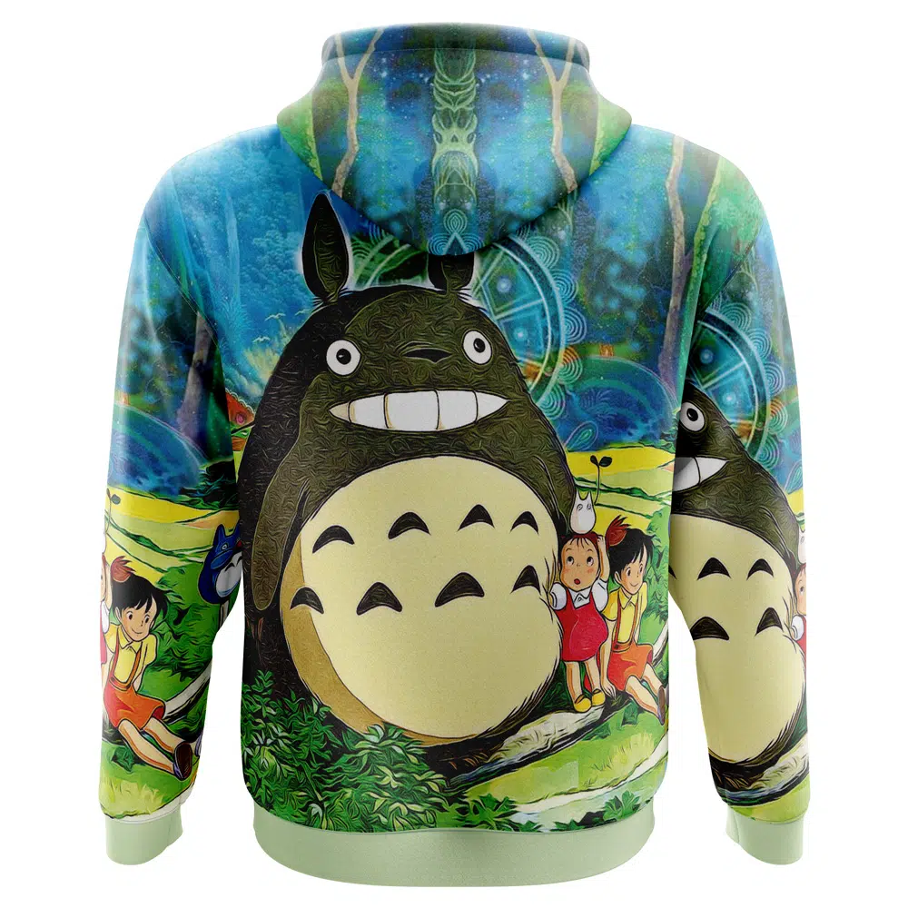 Buildercar - Trippy My Neighbor Totoro Studio Ghibli Hoodie - Image 3