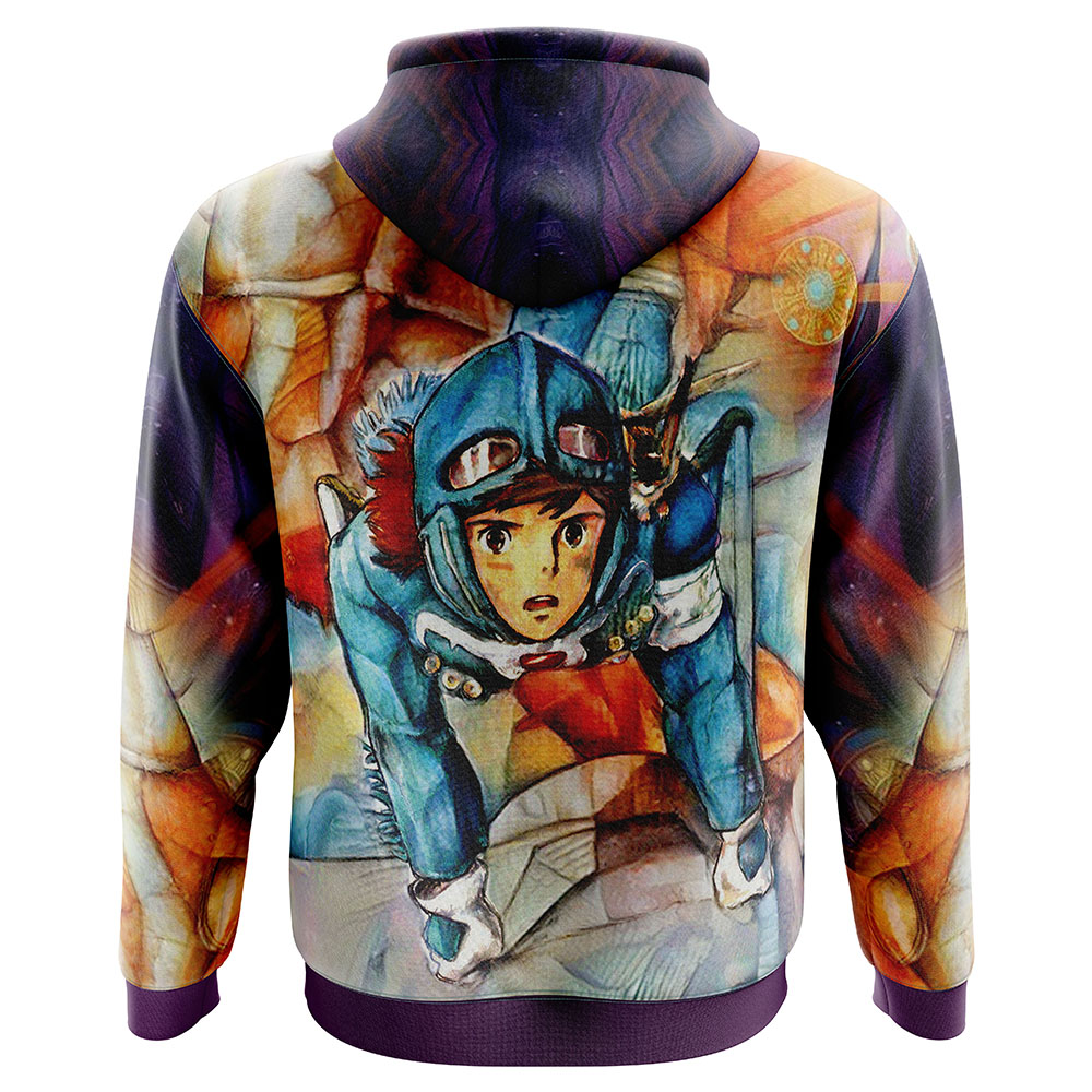 Buildercar - Trippy Nausicaa of the Valley of the Wind Studio Ghibli Hoodie - Image 3