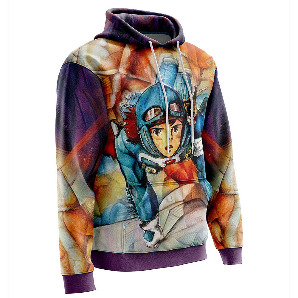 Buildercar - Trippy Nausicaa of the Valley of the Wind Studio Ghibli Hoodie - Image 2