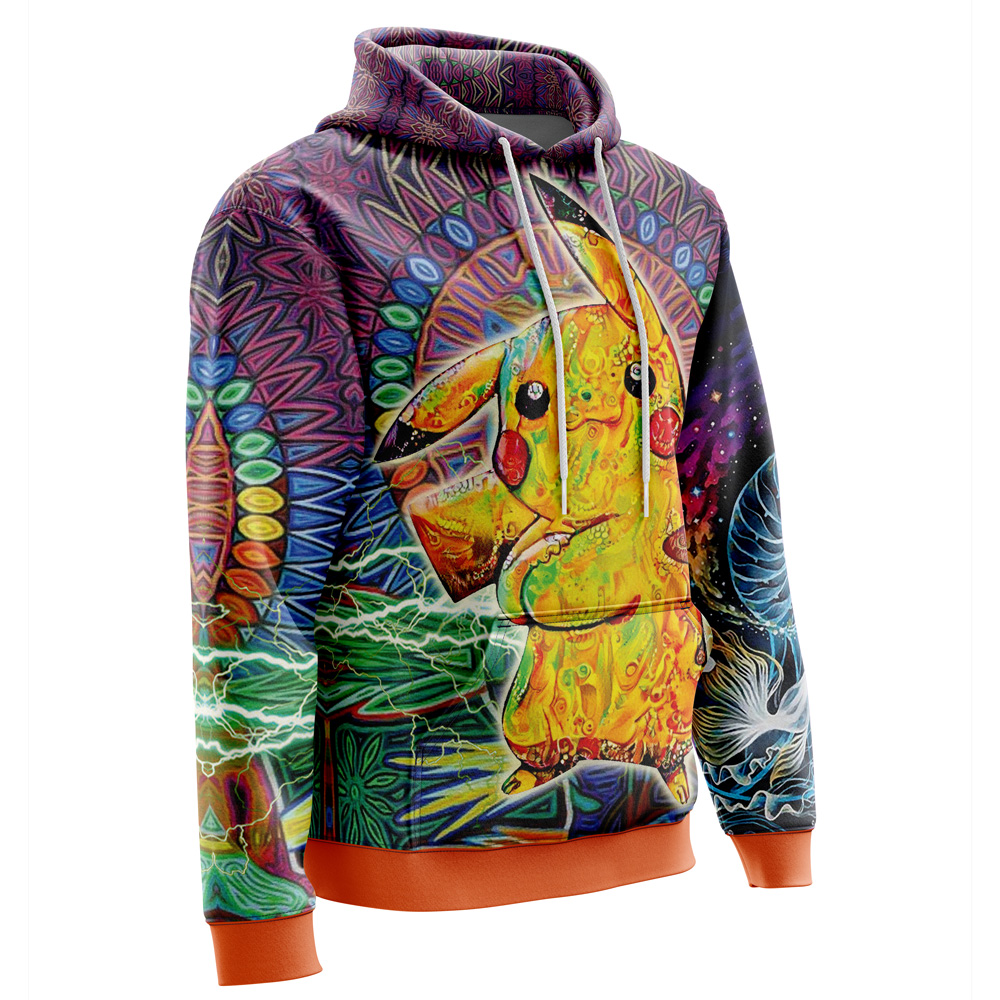 Buildercar - Trippy Pikachu Pokemon Hoodie - Image 2