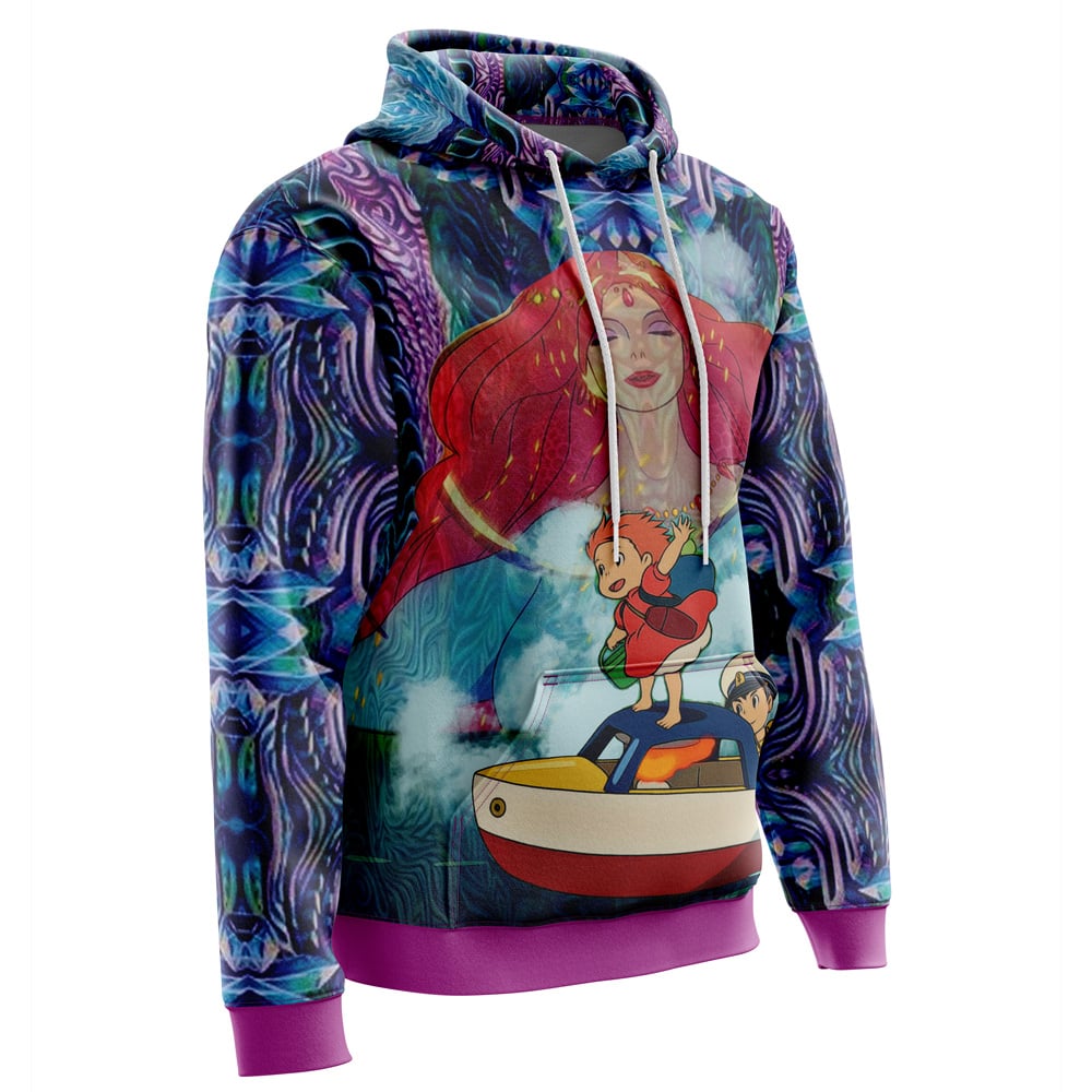 Buildercar - Trippy Ponyo Studio Ghibli Hoodie - Image 2