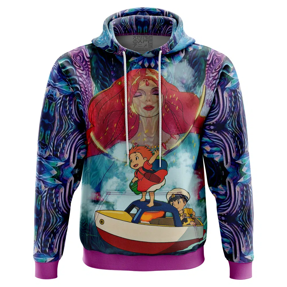Buildercar - Trippy Ponyo Studio Ghibli Hoodie