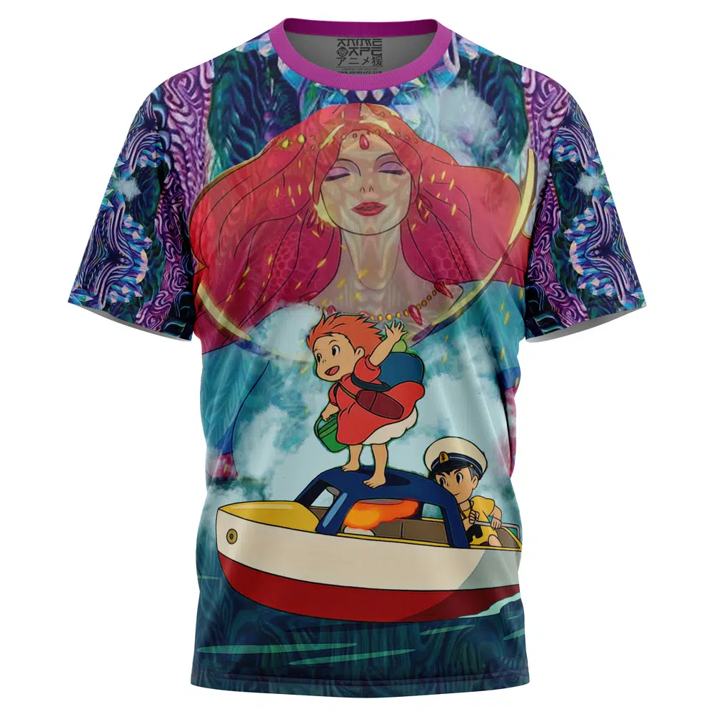 Buildercar - Trippy Ponyo Studio Ghibli T-Shirt