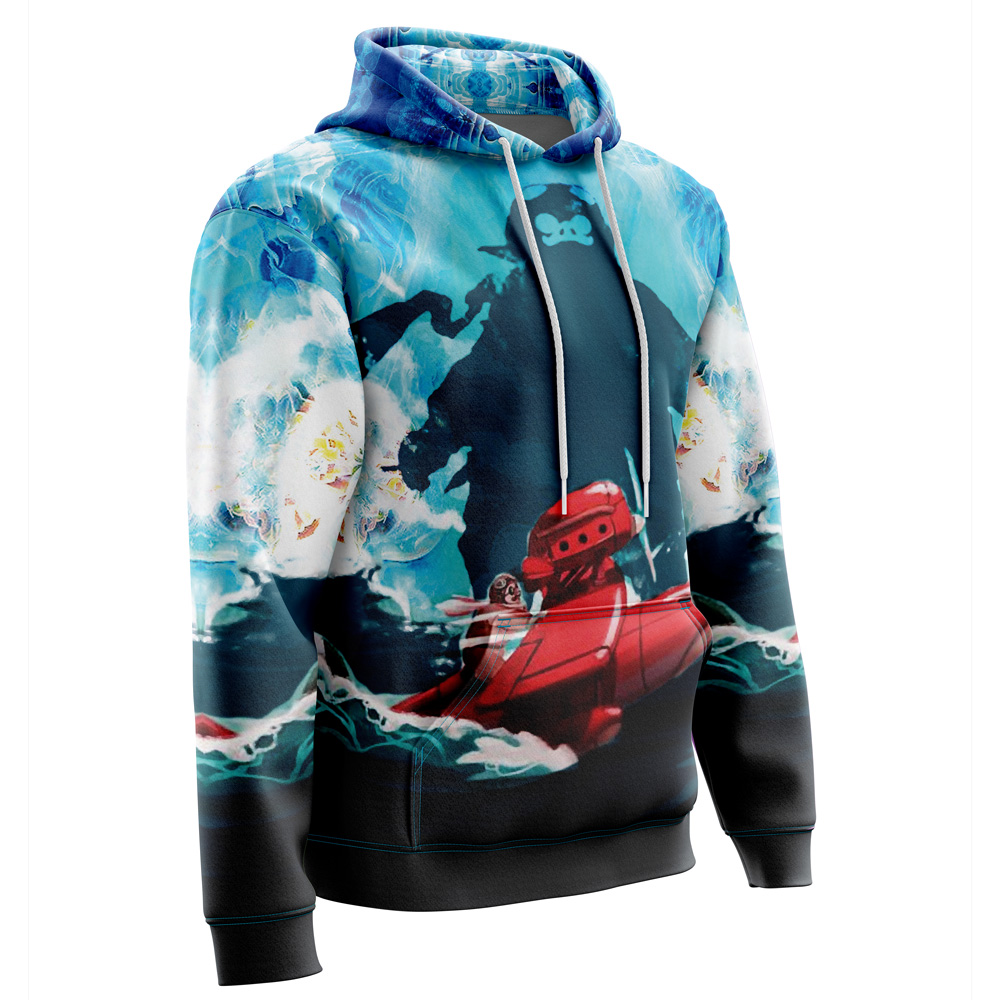 Buildercar - Trippy Porco Rosso Studio Ghibli Hoodie - Image 2
