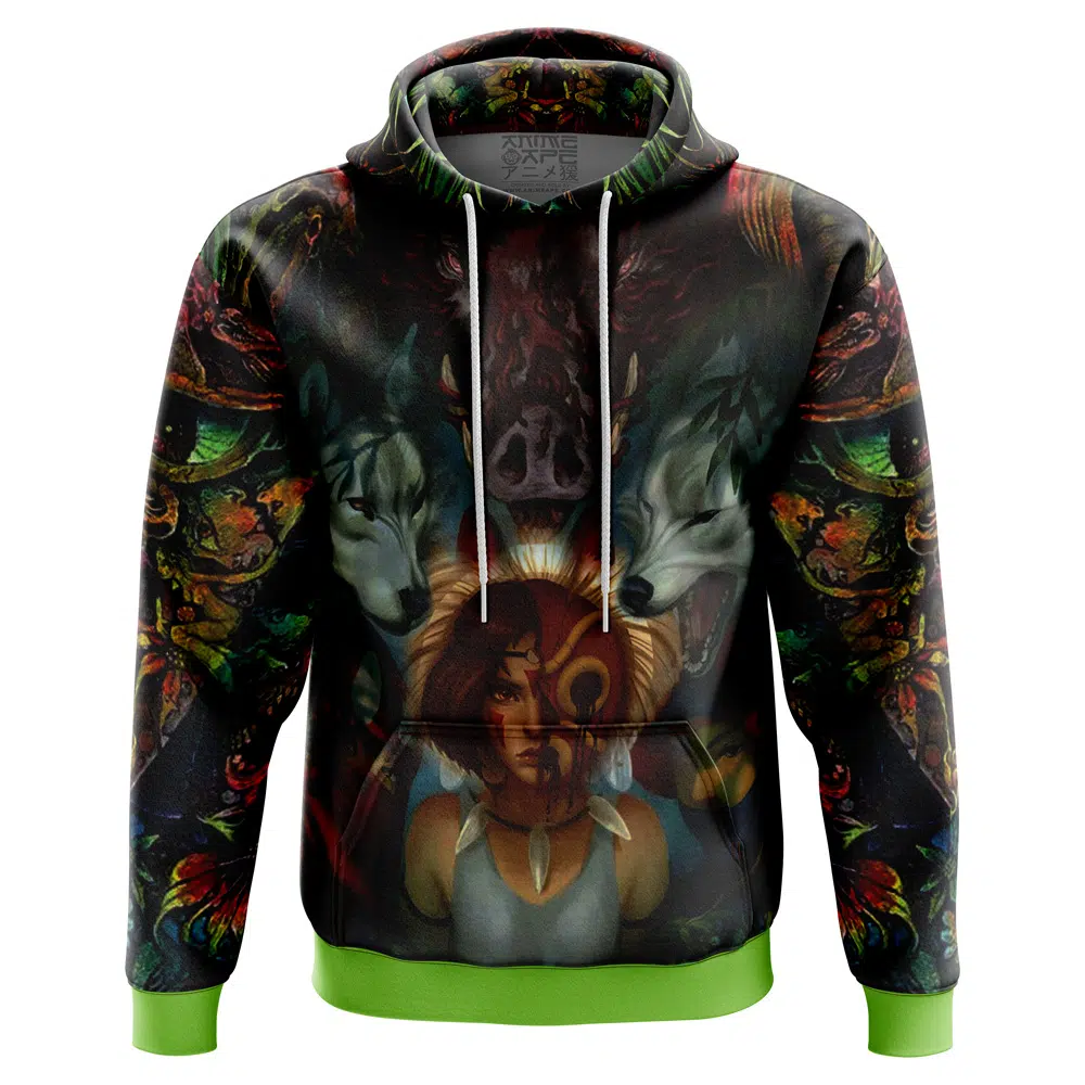 Buildercar - Trippy Princess Mononoke Studio Ghibli Hoodie