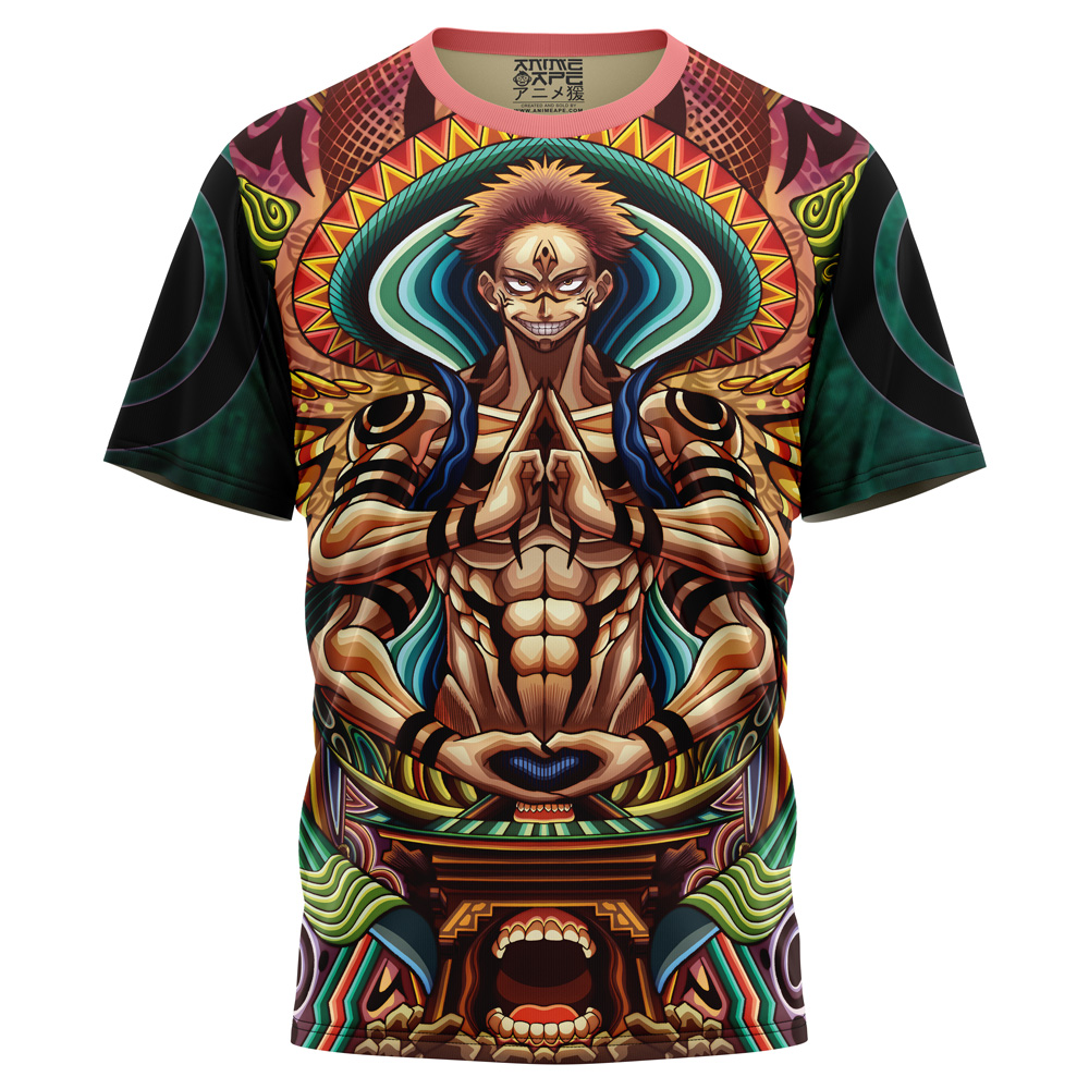 Buildercar - Trippy Ryomen Sukuna Jujutsu Kaisen T-Shirt