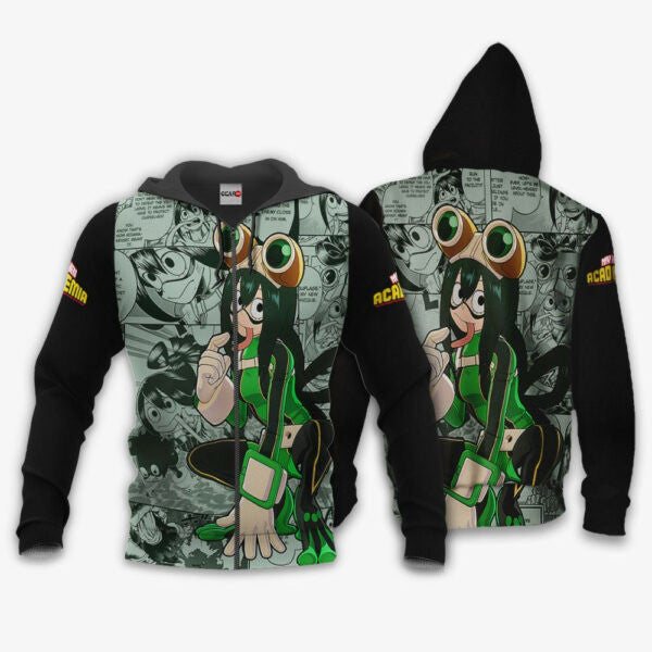 Buildercar - Tsuyu Asui Anime My Hero Academia Manga 1k982 Fan Gift Stylist Unisex Cartoon Graphic Outfits Aop 3d Hoodie 2884