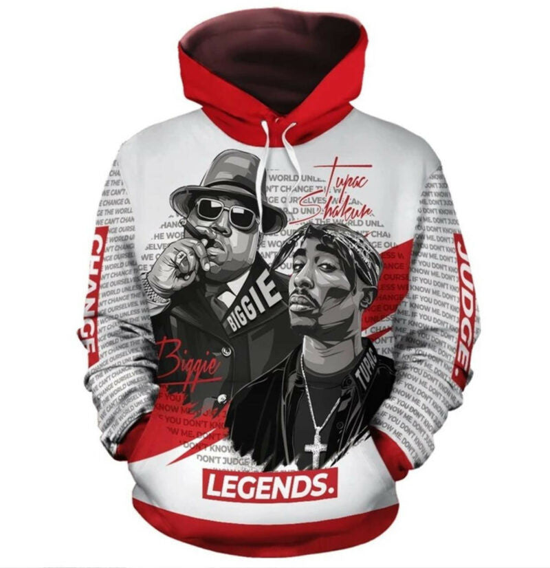 Buildercar - Tupac Ft Biggie Magazine Art All Over 3d Hoodie