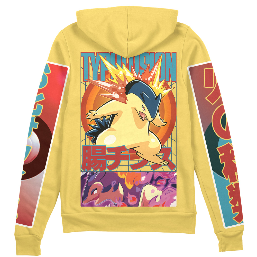 Buildercar - Typhlosion Pokemon Streetwear Zip Hoodie Jacket