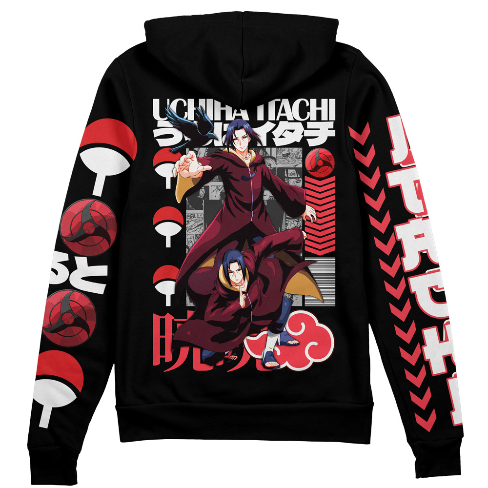 Buildercar - Uchiha Itachi V2 Shippuden Streetwear Zip Hoodie Jacket