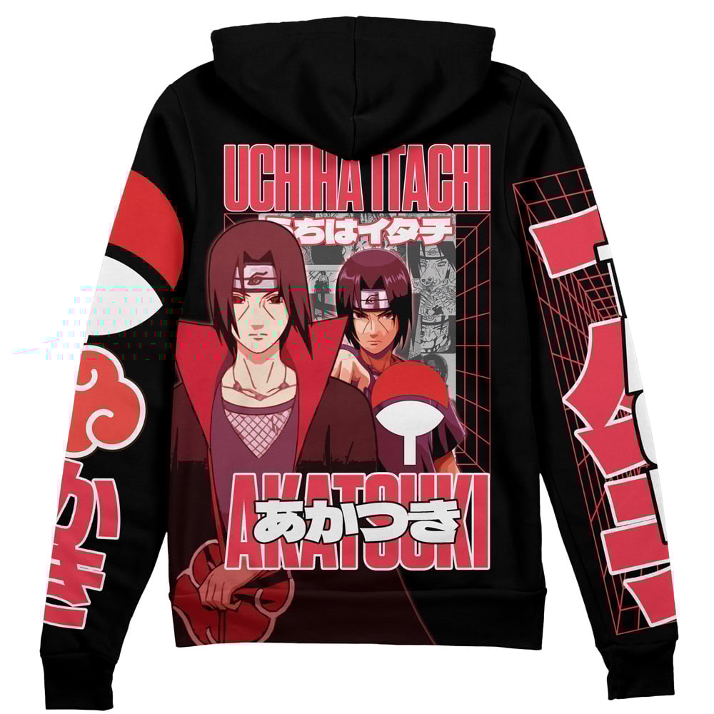 Buildercar - Uchiha Itachi V3 Shippuden Streetwear Zip Hoodie Jacket