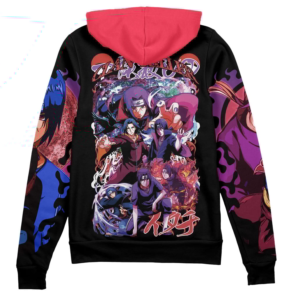 Buildercar - Uchiha Itachi V4 Shippuden Streetwear Zip Hoodie Jacket