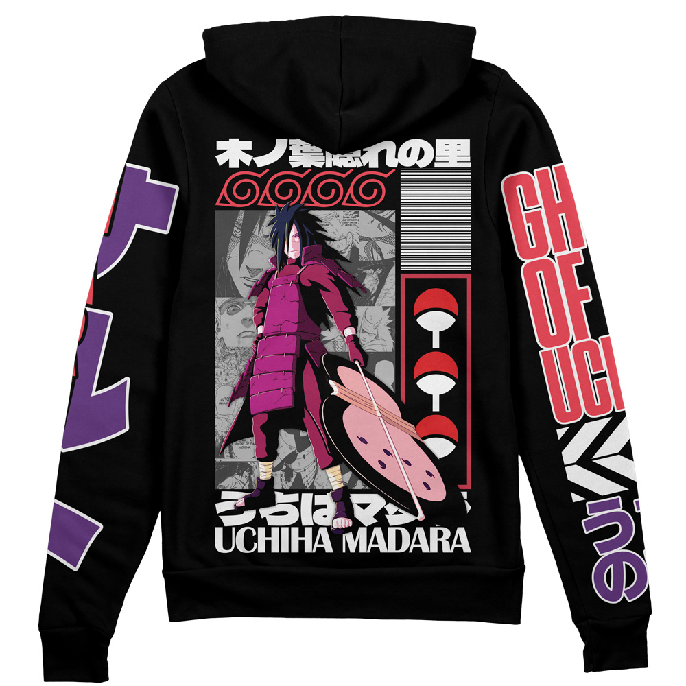 Buildercar - Uchiha Madara Shippuden Streetwear Zip Hoodie Jacket
