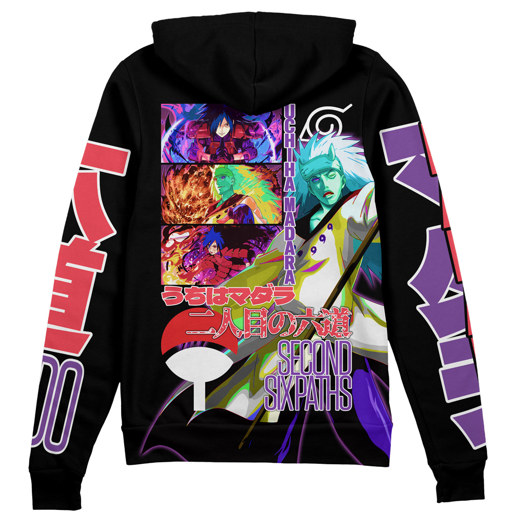 Buildercar - Uchiha Madara V2 Shippuden Streetwear Zip Hoodie Jacket