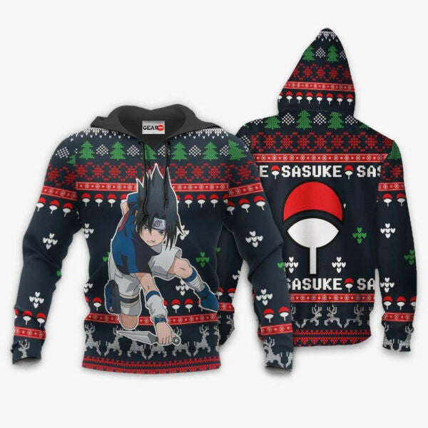 Buildercar - Uchiha Sasuke Naruto Christmas Naruto Anime 1k461 Fan Gift Stylist Unisex Cartoon Graphic Outfits Aop 3d Hoodie 2306