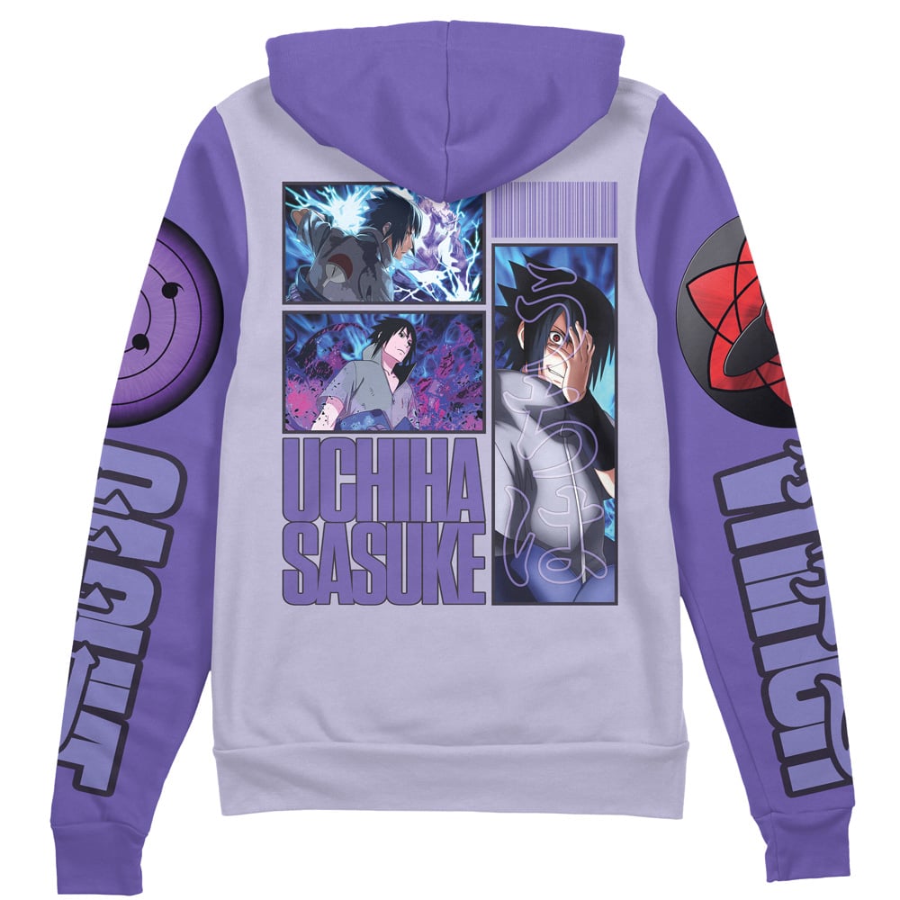 Buildercar - Uchiha Sasuke Shippuden Streetwear Zip Hoodie Jacket