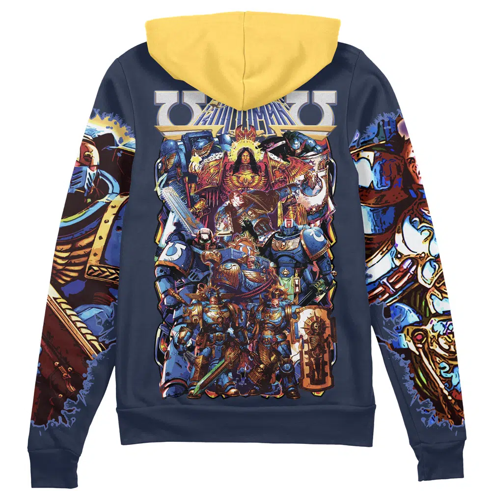 Buildercar - Ultramarines Space Marine 40k Streetwear Zip Hoodie Jacket