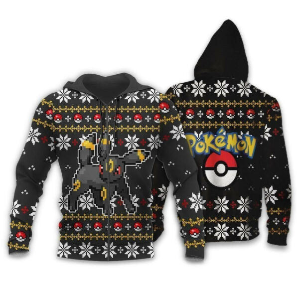 Buildercar - Umbreon Anime Pokemon Manga Ugly Christmas Sweater 1k871 Fan Gift Stylist Unisex Cartoon Graphic Outfits Aop 3d Hoodie 2218