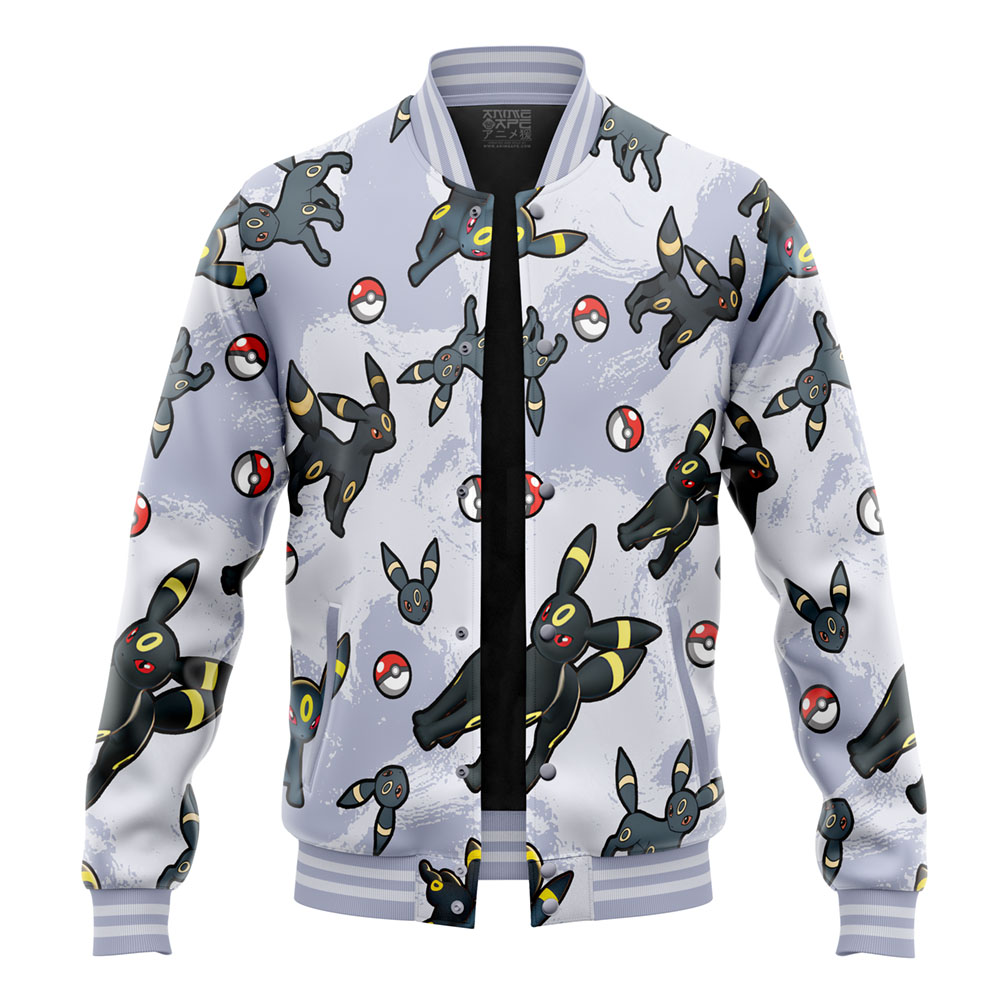 Buildercar - Umbreon Pattern Pokemon Varsity Jacket