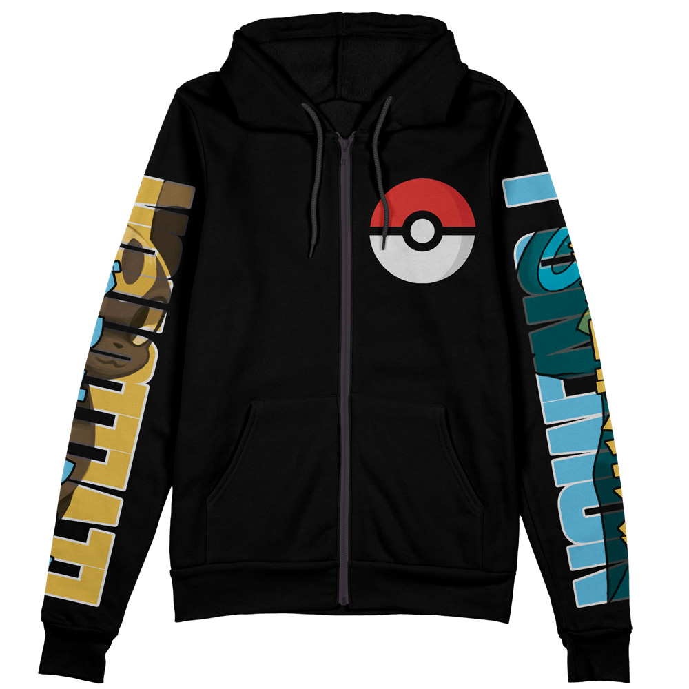 Buildercar - Umbreon Pokemon Streetwear Zip Hoodie Jacket - Image 2
