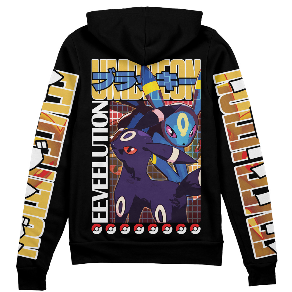 Buildercar - Umbreon V2 Pokemon Streetwear Zip Hoodie Jacket