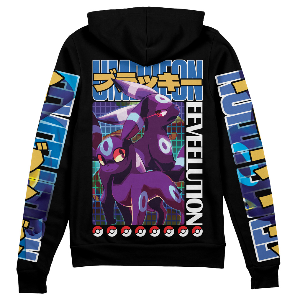 Buildercar - Umbreon V3 Pokemon Streetwear Zip Hoodie Jacket