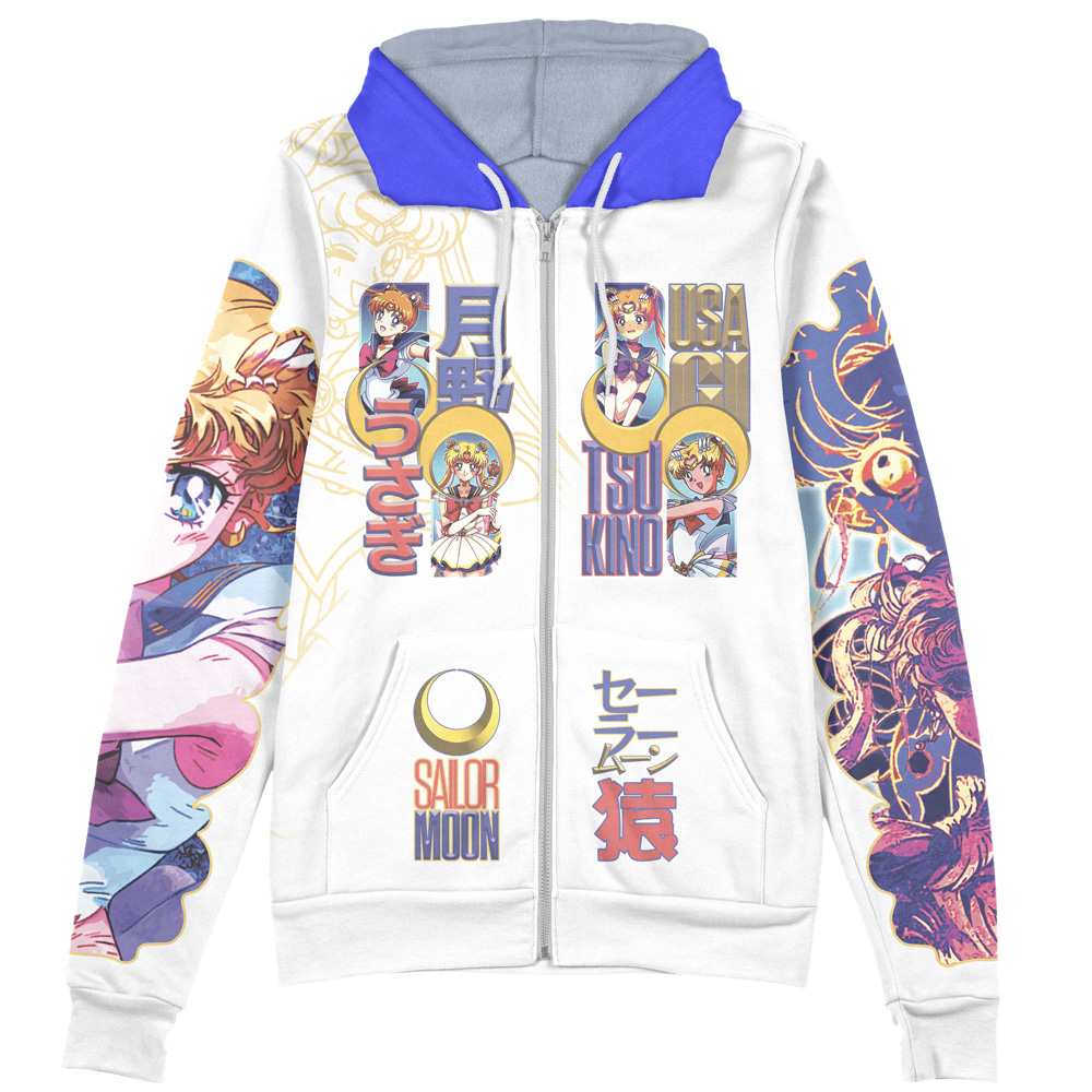 Buildercar - Usagi Tsukino V2 Sailor Moon Streetwear Zip Hoodie Jacket - Image 2
