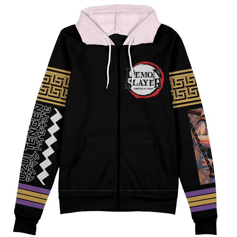Buildercar - Uzui Tengen Demon Slayer Streetwear Zip Hoodie Jacket - Image 2