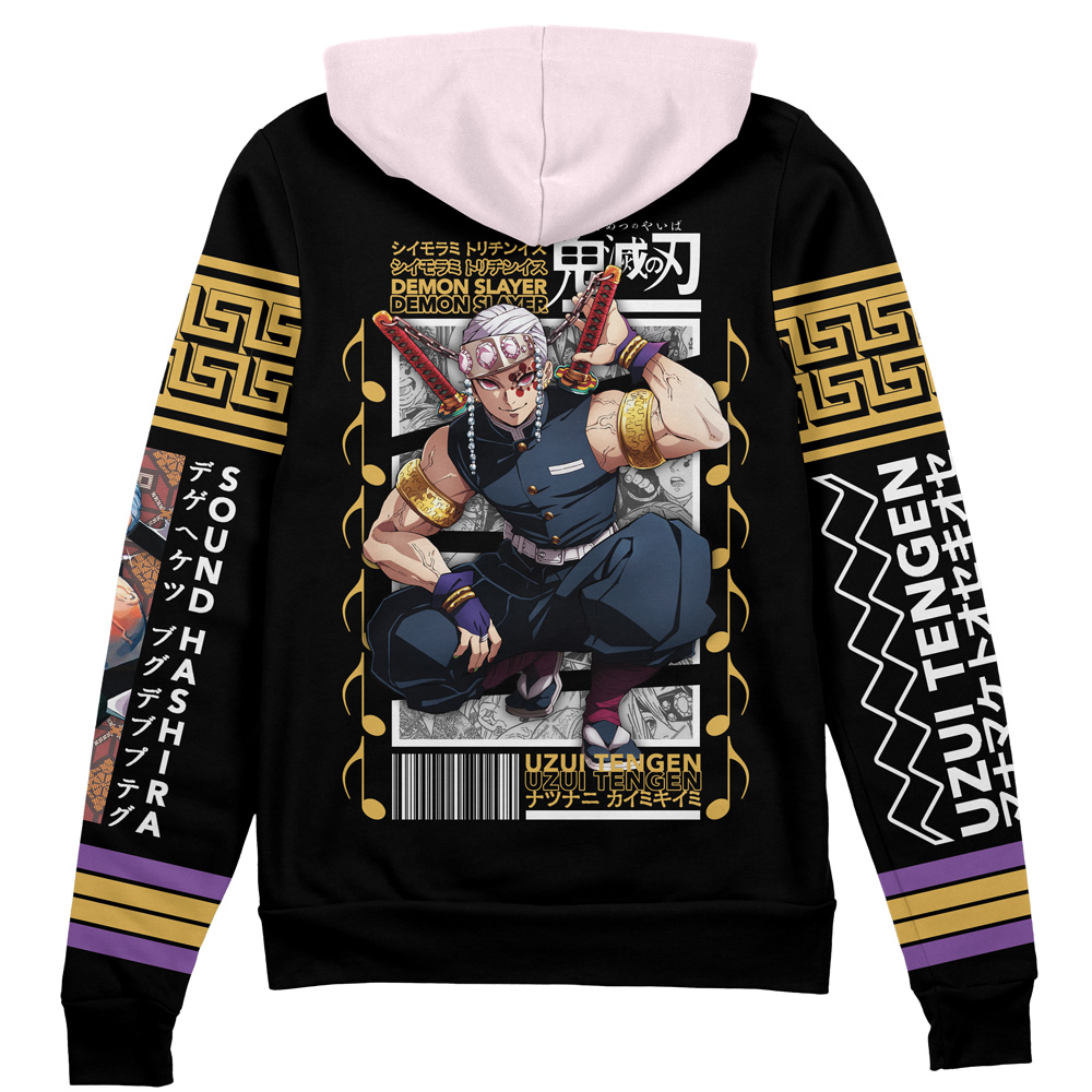 Buildercar - Uzui Tengen Demon Slayer Streetwear Zip Hoodie Jacket