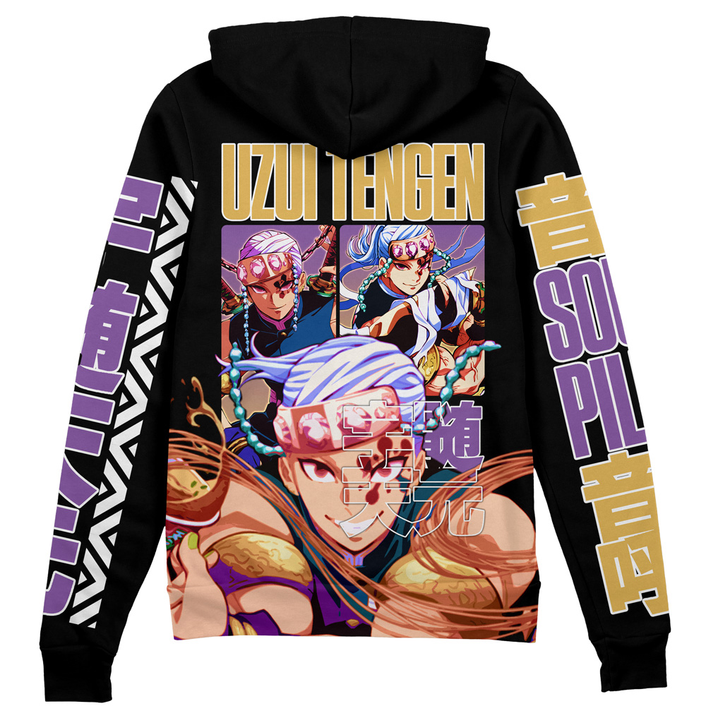 Buildercar - Uzui Tengen V2 Demon Slayer Streetwear Zip Hoodie Jacket