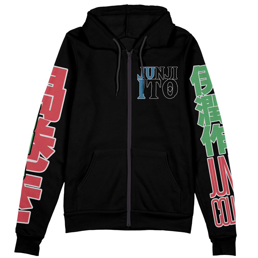 Buildercar - Uzumaki Junji Ito Collection Streetwear Zip Hoodie Jacket - Image 2