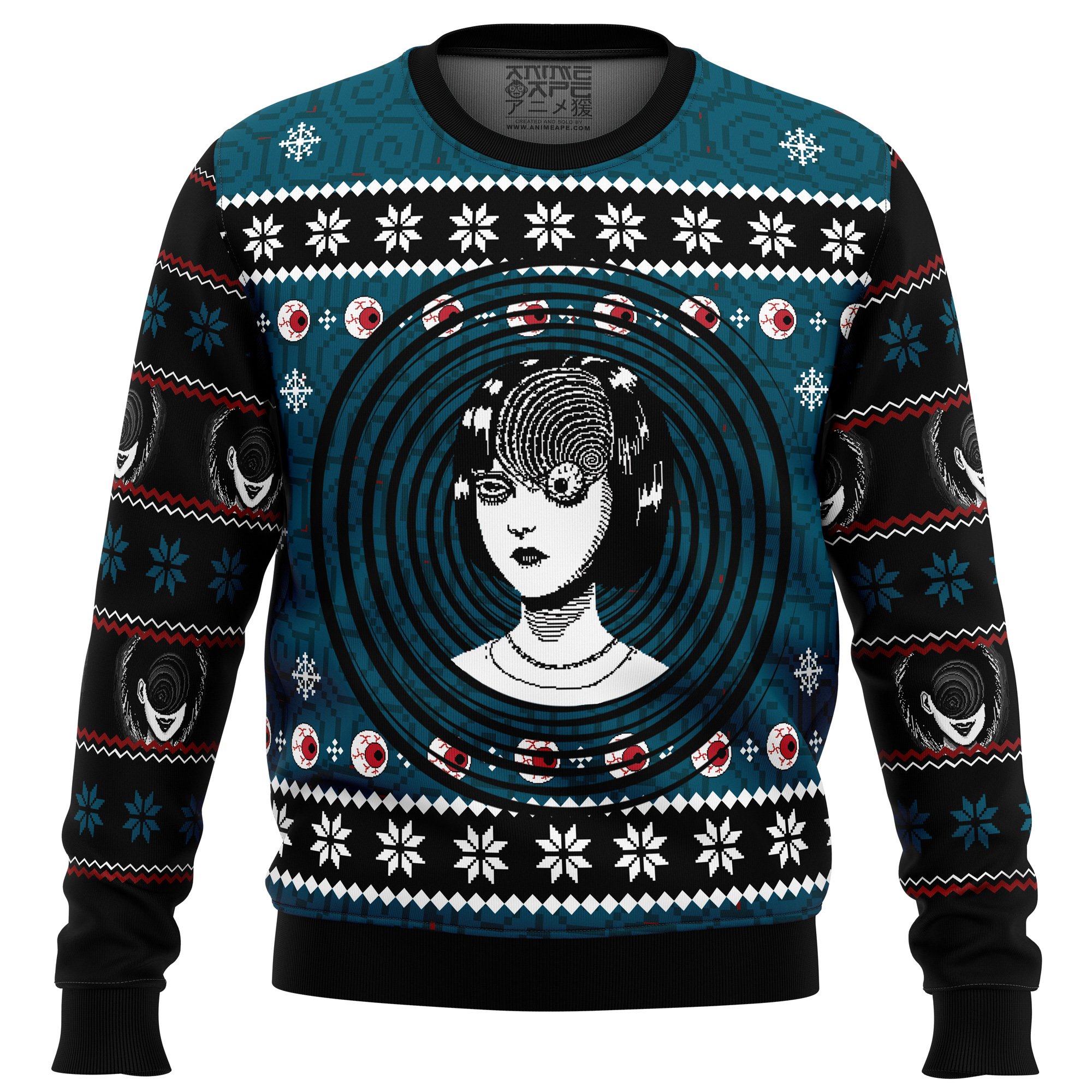 Buildercar - Uzumaki Junji Ito Ugly Christmas Sweater