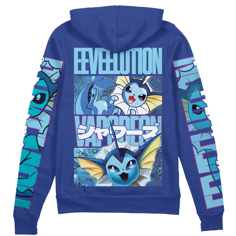 Buildercar - Vaporeon Pokemon Streetwear Zip Hoodie Jacket