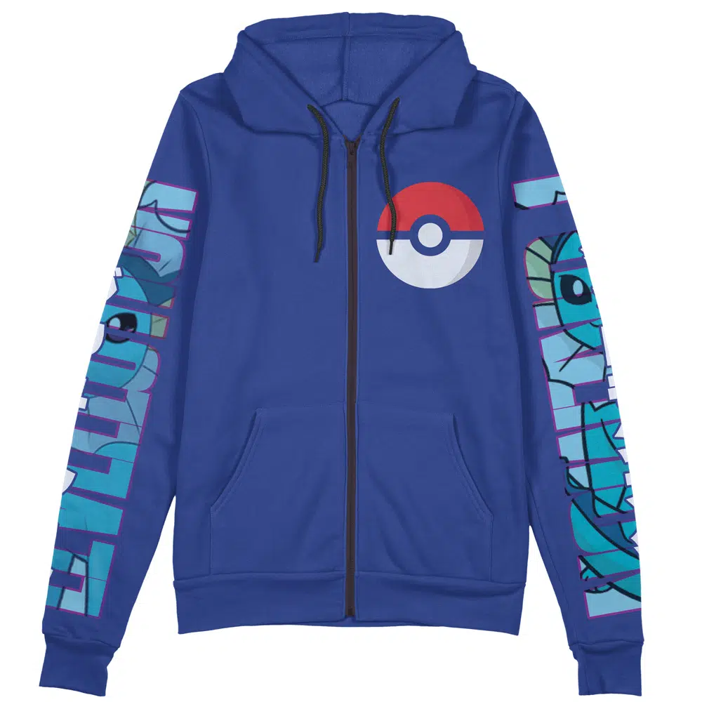 Buildercar - Vaporeon Pokemon Streetwear Zip Hoodie Jacket - Image 2