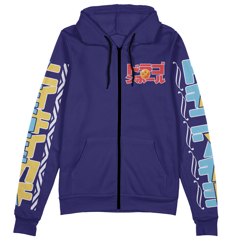 Buildercar - Vegeta V2 Dragon Ball Z Streetwear Zip Hoodie Jacket - Image 2