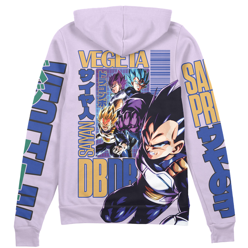 Buildercar - Vegeta V3 Dragon Ball Z Streetwear Zip Hoodie Jacket