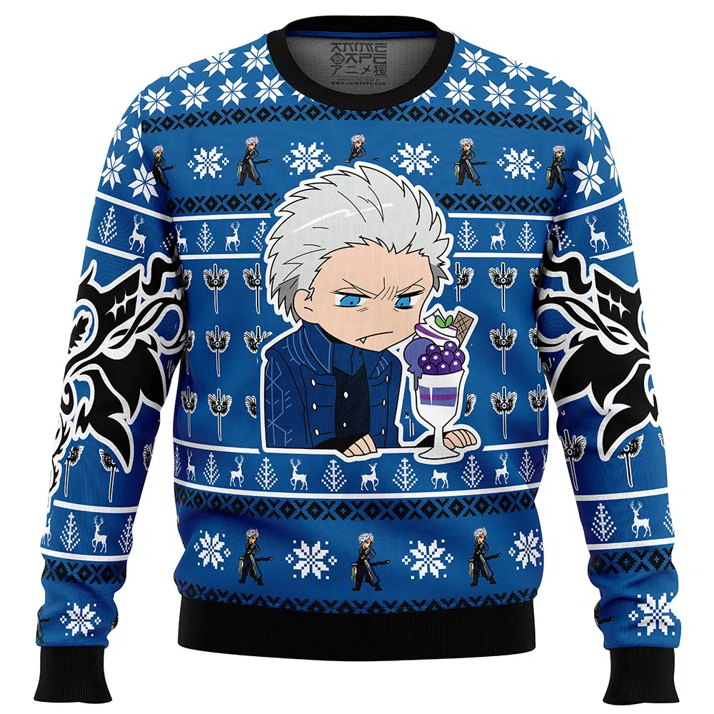 Buildercar - Vergil Chibi Devil May Cry Ugly Christmas Sweater