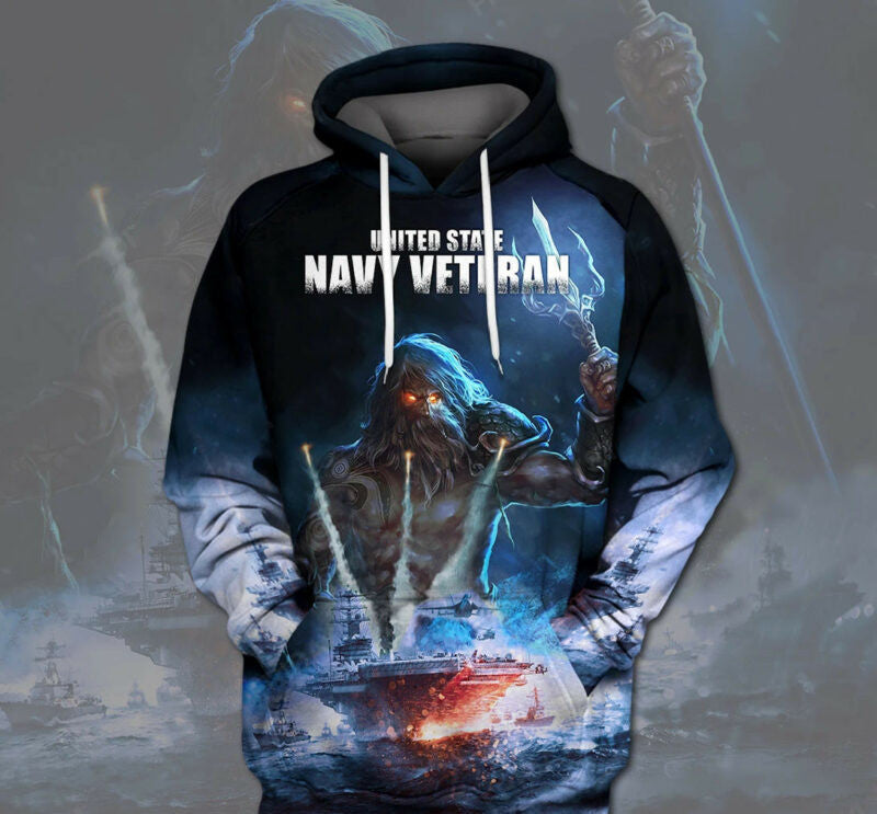 Buildercar - Veteran Hoodie Navy Veteran 3d Hoodie