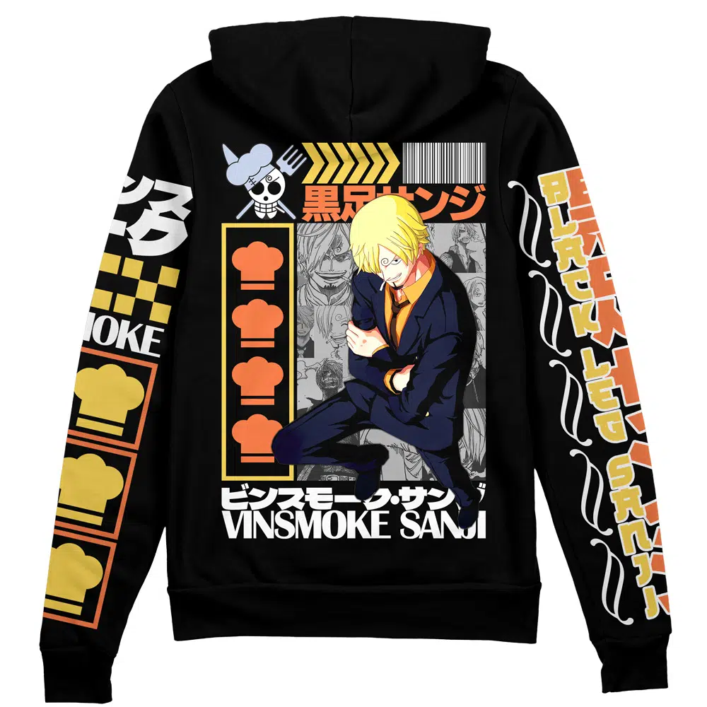 Buildercar - Vinsmoke Sanji One Piece Streetwear Zip Hoodie Jacket
