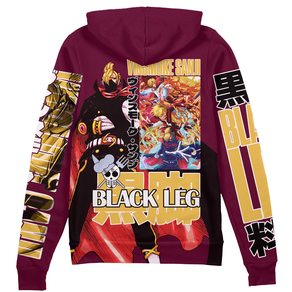 Buildercar - Vinsmoke Sanji V2 One Piece Streetwear Zip Hoodie Jacket